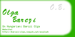 olga barczi business card